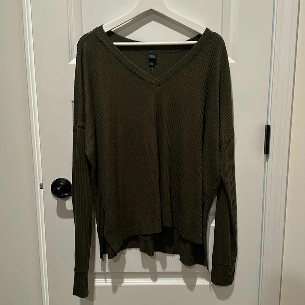 Olive V-Neck Sweater NWT